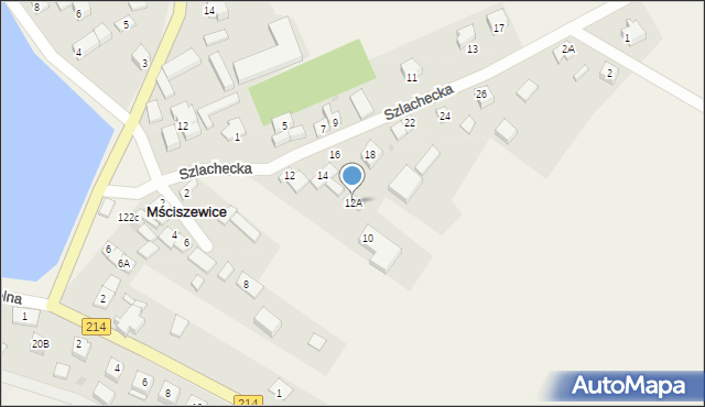Mściszewice, Szlachecka, 12A, mapa Mściszewice