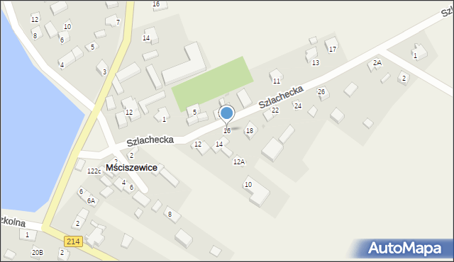 Mściszewice, Szlachecka, 16, mapa Mściszewice