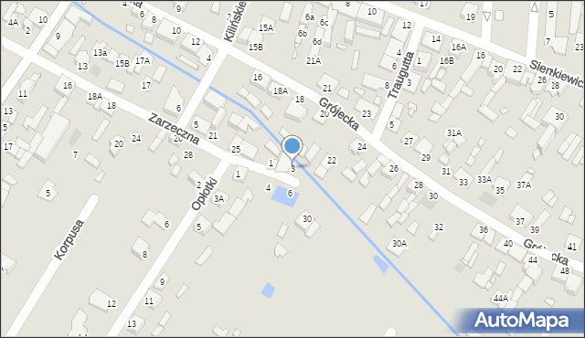 Mszczonów, Szczęśliwa, 3, mapa Mszczonów