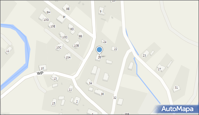 Mysłakowice, Szmaragdowa, 26, mapa Mysłakowice