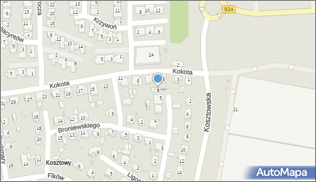 Mysłowice, Szafranka Józefa, ks., 6, mapa Mysłowice