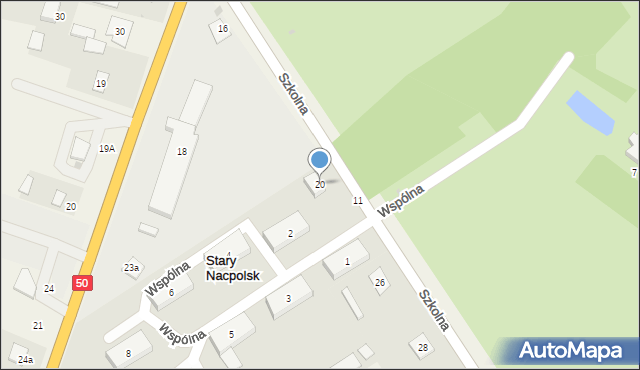 Nacpolsk, Szkolna, 20, mapa Nacpolsk