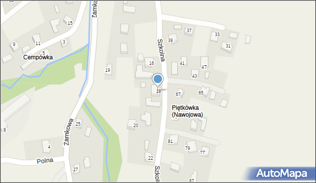 Nawojowa, Szkolna, 18, mapa Nawojowa