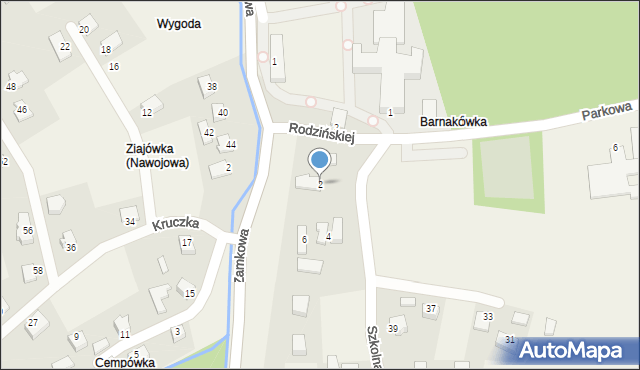 Nawojowa, Szkolna, 2, mapa Nawojowa