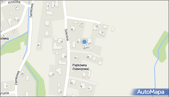 Nawojowa, Szkolna, 43, mapa Nawojowa