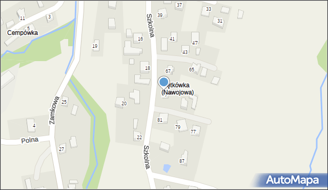 Nawojowa, Szkolna, 73, mapa Nawojowa