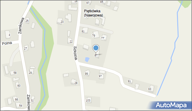 Nawojowa, Szkolna, 87, mapa Nawojowa