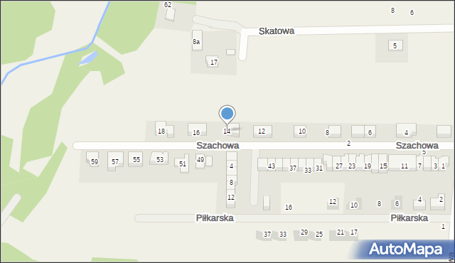 Nieborowice, Szachowa, 14, mapa Nieborowice