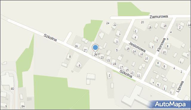 Niechcice, Szkolna, 25, mapa Niechcice