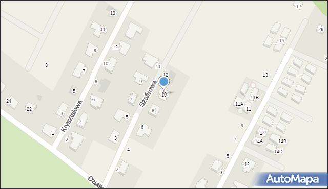 Niekłonice, Szafirowa, 10, mapa Niekłonice