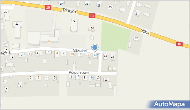 Nowa Góra, Szkolna, 13, mapa Nowa Góra