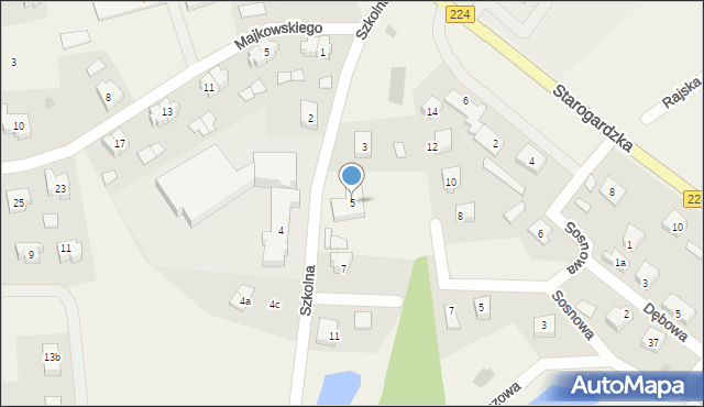 Nowa Karczma, Szkolna, 5, mapa Nowa Karczma