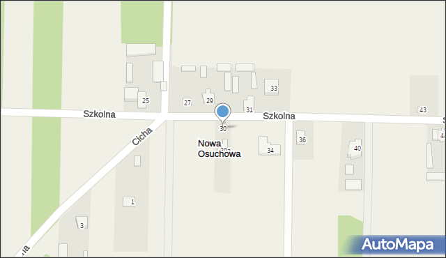 Nowa Osuchowa, Szkolna, 30, mapa Nowa Osuchowa