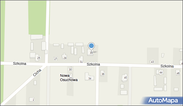 Nowa Osuchowa, Szkolna, 33, mapa Nowa Osuchowa