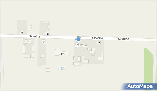 Nowa Osuchowa, Szkolna, 54, mapa Nowa Osuchowa