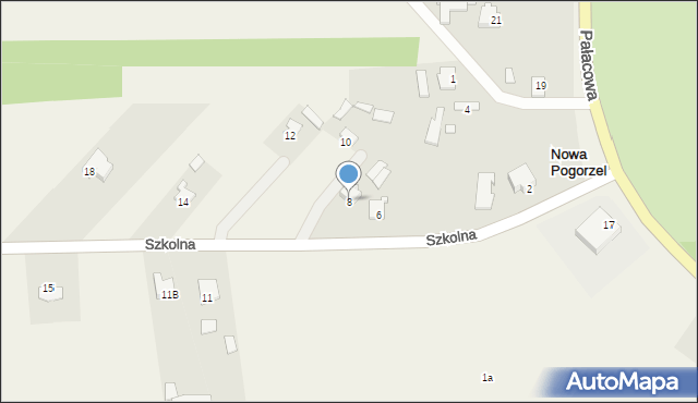 Nowa Pogorzel, Szkolna, 8, mapa Nowa Pogorzel