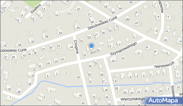 Nowa Sól, Szymanowskiego Karola, 10, mapa Nowa Sól