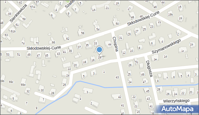 Nowa Sól, Szymanowskiego Karola, 14, mapa Nowa Sól