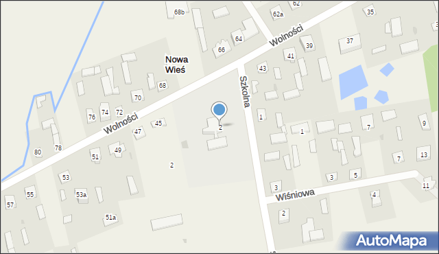 Nowa Wieś, Szkolna, 2, mapa Nowa Wieś