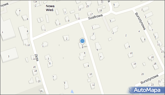 Nowa Wieś, Szmaragdowa, 4, mapa Nowa Wieś