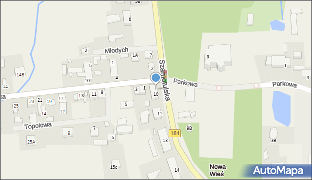 Nowa Wieś, Szamotulska, 10A, mapa Nowa Wieś