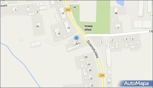 Nowa Wieś, Szamotulska, 16, mapa Nowa Wieś