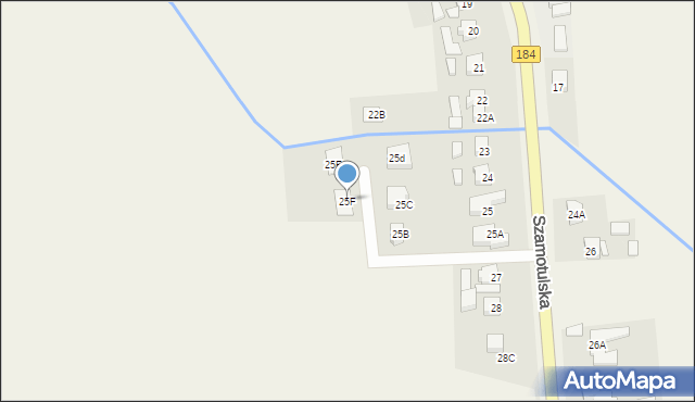 Nowa Wieś, Szamotulska, 25F, mapa Nowa Wieś