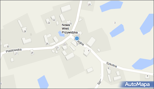 Nowa Wieś Przywidzka, Szkolna, 2, mapa Nowa Wieś Przywidzka