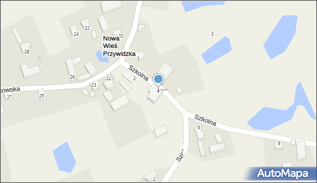 Nowa Wieś Przywidzka, Szkolna, 4, mapa Nowa Wieś Przywidzka