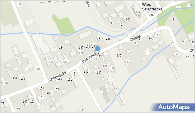 Nowa Wieś Szlachecka, Szlachecka, 143, mapa Nowa Wieś Szlachecka