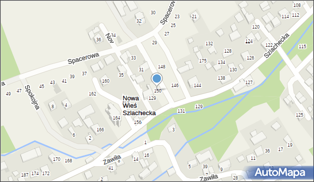 Nowa Wieś Szlachecka, Szlachecka, 150, mapa Nowa Wieś Szlachecka