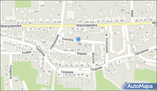 Nowe Miasto nad Pilicą, Szeroka, 12b, mapa Nowe Miasto nad Pilicą