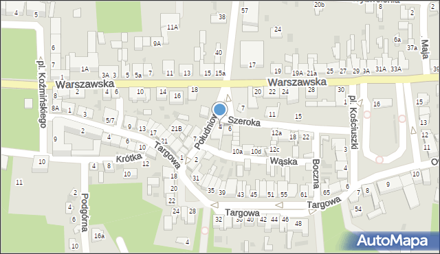 Nowe Miasto nad Pilicą, Szeroka, 4, mapa Nowe Miasto nad Pilicą