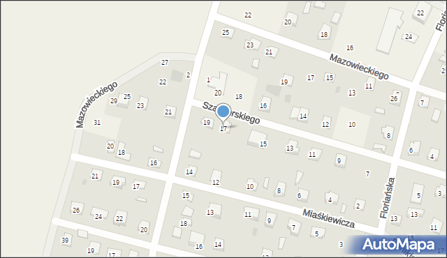 Nowe Proboszczewice, Szacherskiego Zbigniewa, 17, mapa Nowe Proboszczewice