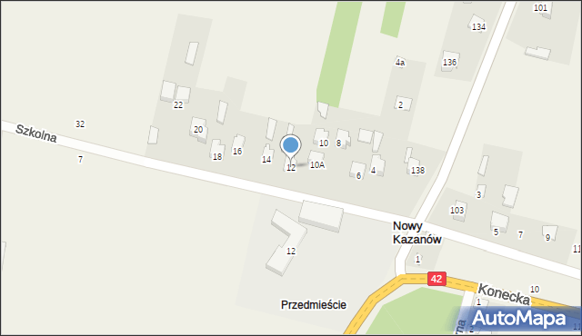 Nowe Sierosławice, Szkolna, 12, mapa Nowe Sierosławice