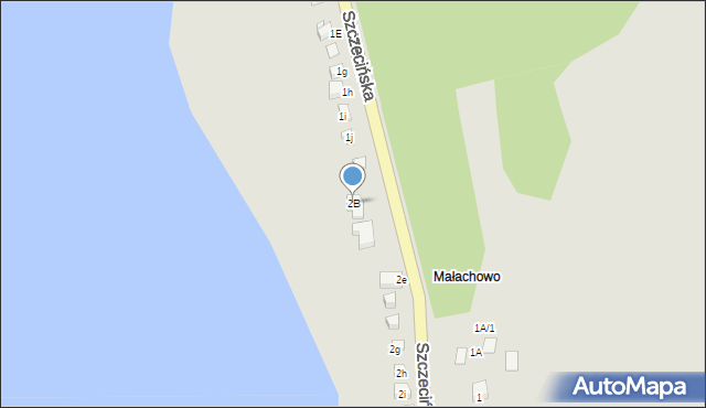 Nowe Warpno, Szczecińska, 2B, mapa Nowe Warpno