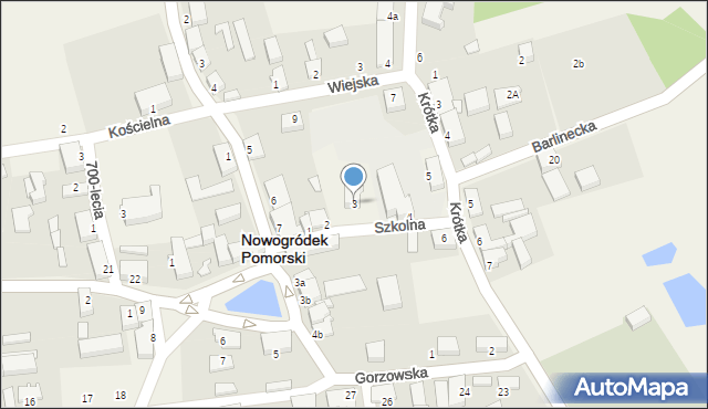 Nowogródek Pomorski, Szkolna, 3, mapa Nowogródek Pomorski