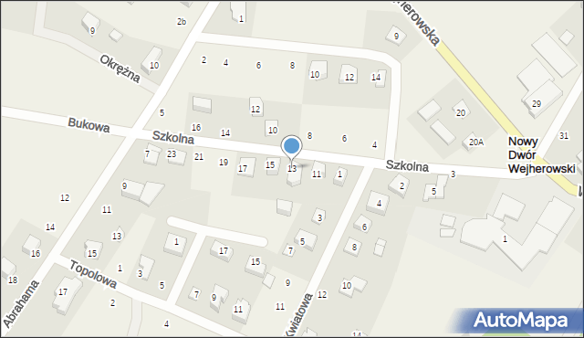 Nowy Dwór Wejherowski, Szkolna, 13, mapa Nowy Dwór Wejherowski