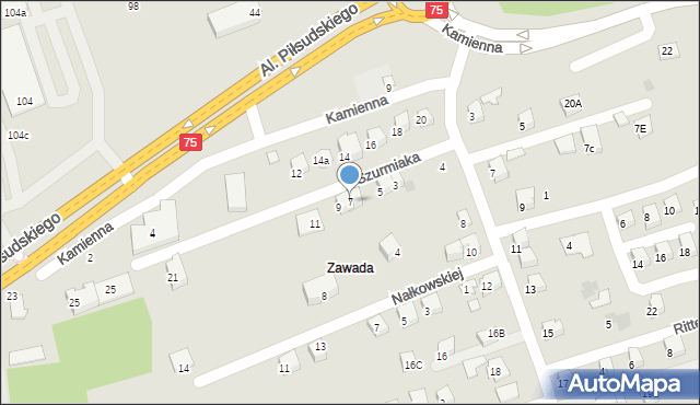 Nowy Sącz, Szurmiaka Mieczysława, 7, mapa Nowego Sącza
