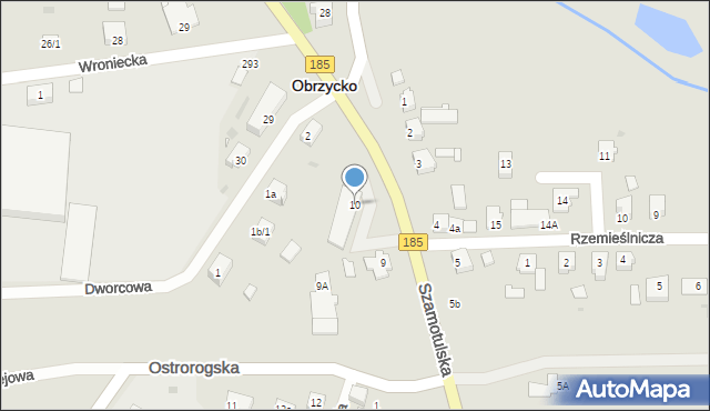 Obrzycko, Szamotulska, 10, mapa Obrzycko