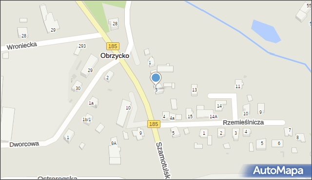 Obrzycko, Szamotulska, 3, mapa Obrzycko