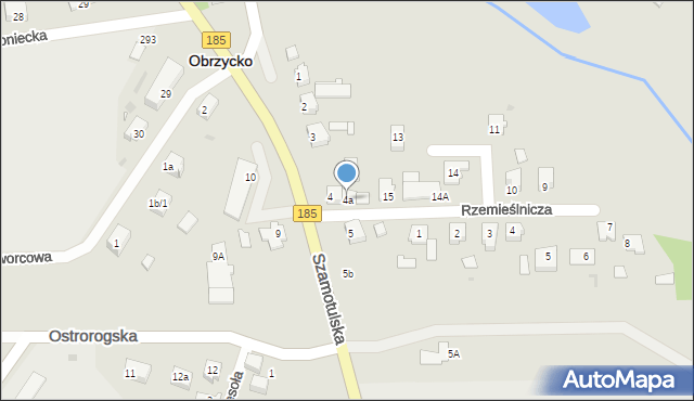 Obrzycko, Szamotulska, 4a, mapa Obrzycko