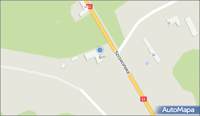 Okonek, Szczecińska, 34, mapa Okonek