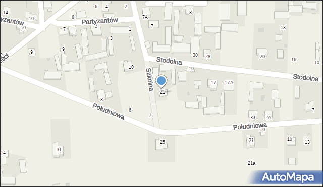 Okrzeja, Szkolna, 21, mapa Okrzeja