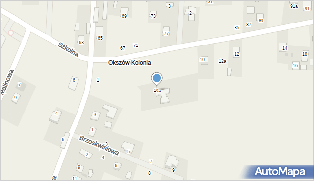 Okszów, Szkolna, 10a, mapa Okszów