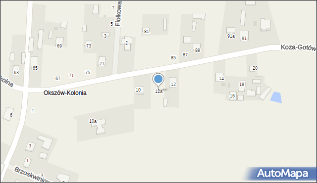 Okszów, Szkolna, 12a, mapa Okszów