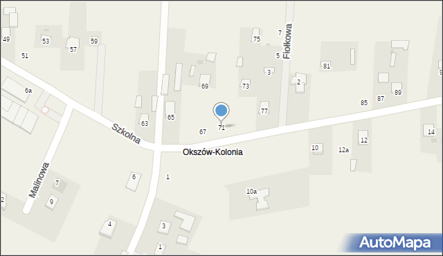 Okszów, Szkolna, 71, mapa Okszów