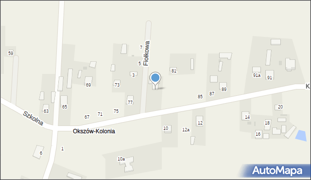 Okszów, Szkolna, 79, mapa Okszów