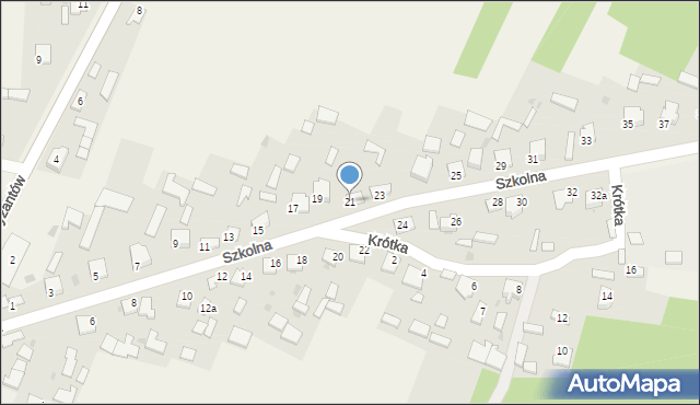 Oleszno, Szkolna, 21, mapa Oleszno