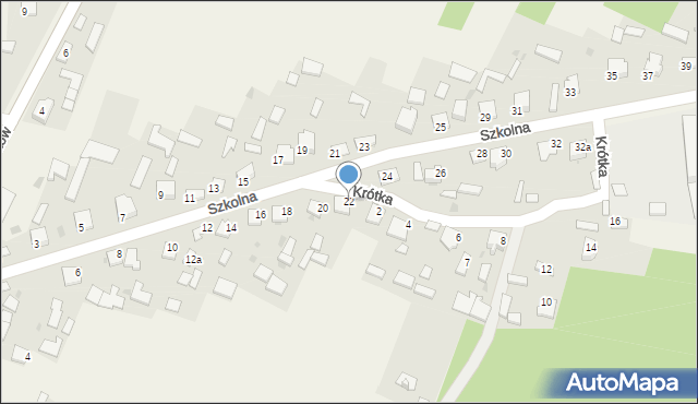 Oleszno, Szkolna, 22, mapa Oleszno